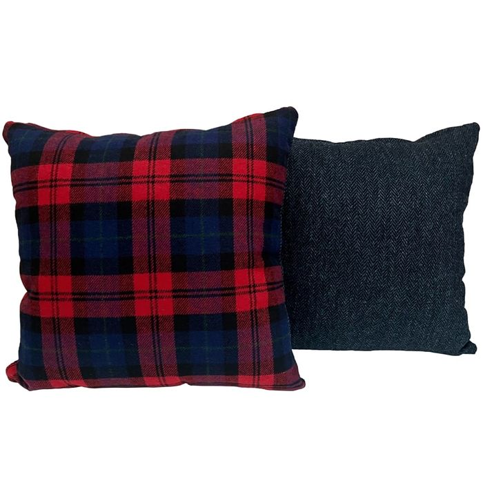 Iconic Originals Porsche 930 Tartan Fabric with Blue Herringbone Harris Tweed