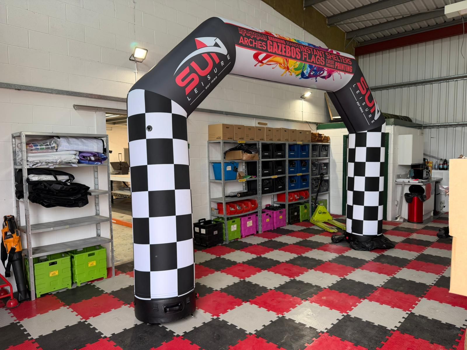 Airsealed inflatable arch