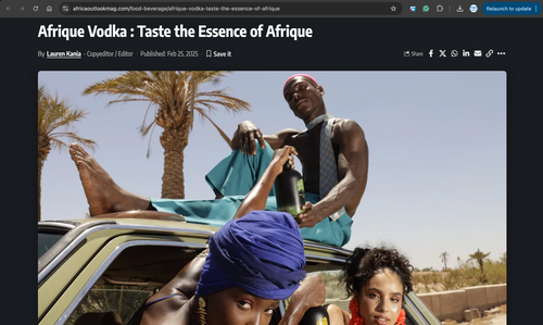 Afrique Vodka : Taste the Essence of Afrique