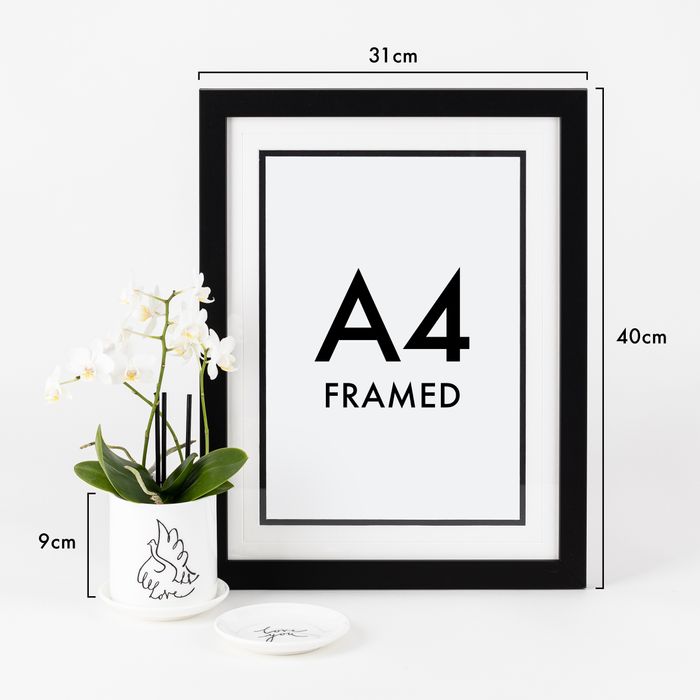 'Cloud Wine' A4 Framed Print