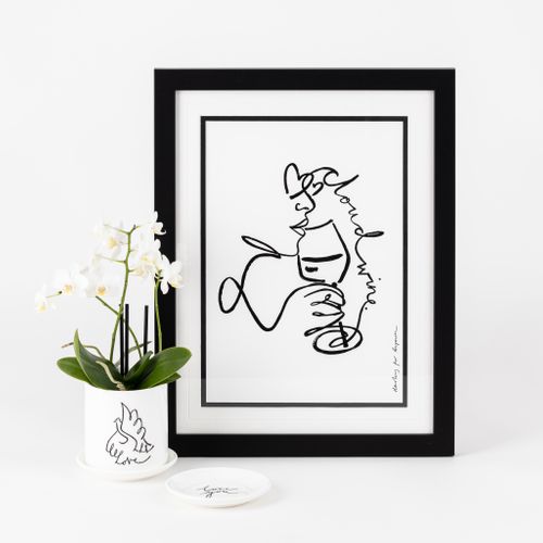 'Cloud Wine' A4 Framed Print