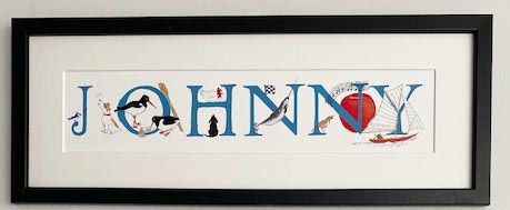 Personalised name prints from Sal