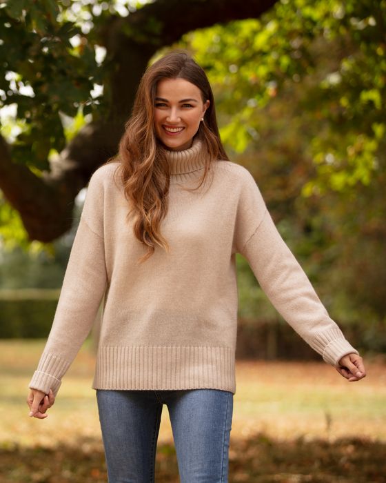 The Richmond Pure Cashmere Roll Neck