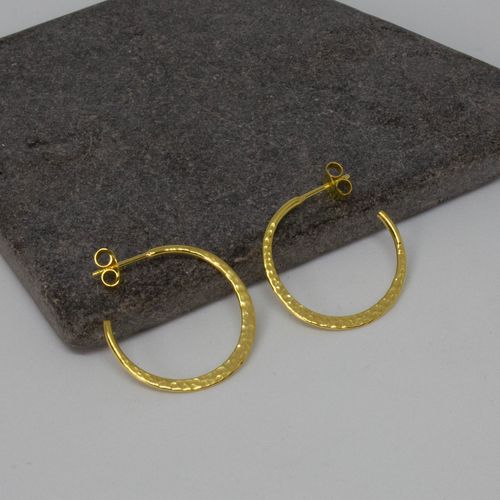 Minimalist Hammered Hoops