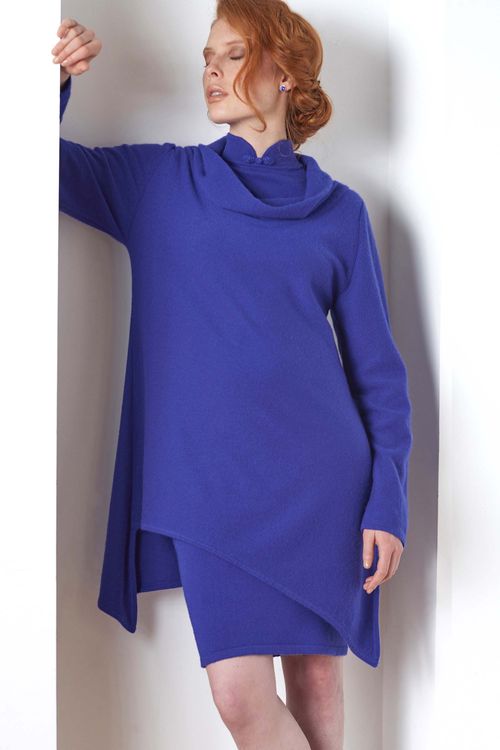 Triangle bottom Cashmere Tunic dress