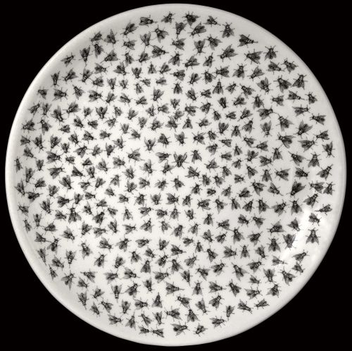 Bluebottles (each fly was individually drawn)