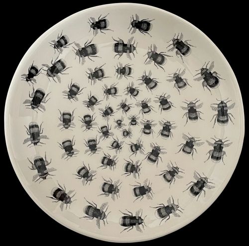 Bee Spiral (with one bee flying in the opposite direction)