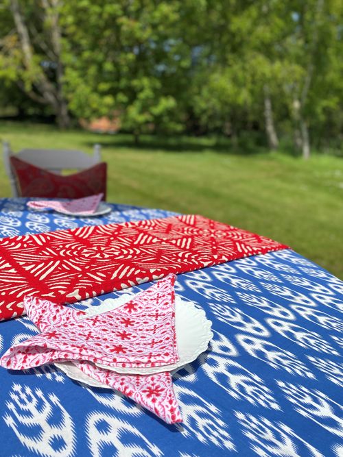 AFROZE Berry Blockprint Napkins