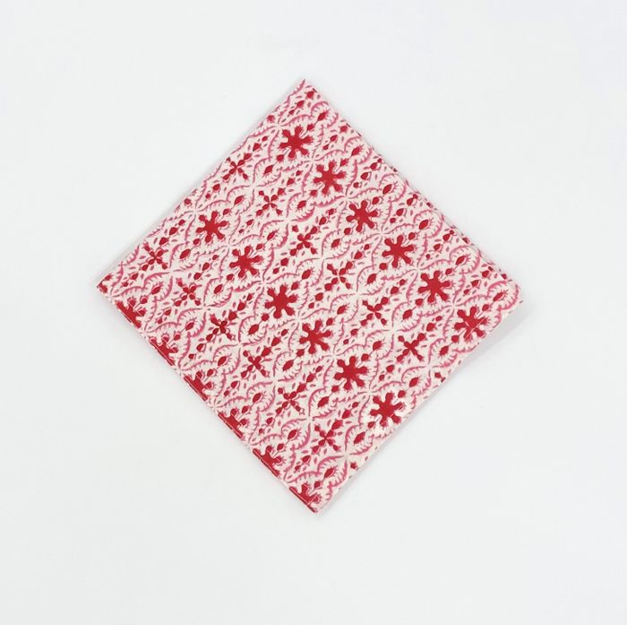 AFROZE Berry Blockprint Napkins