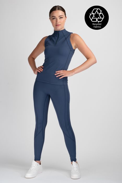 Mochara Recycled Leggings in Indigo Blue