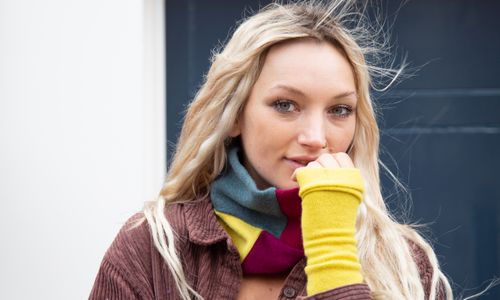 Recycled Cashmere Fingerless Gloves