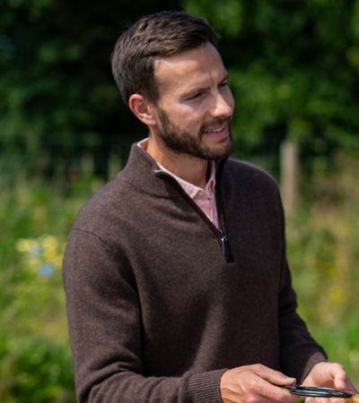 Zip Neck Jumper in Natural Undyed Yak Yarn