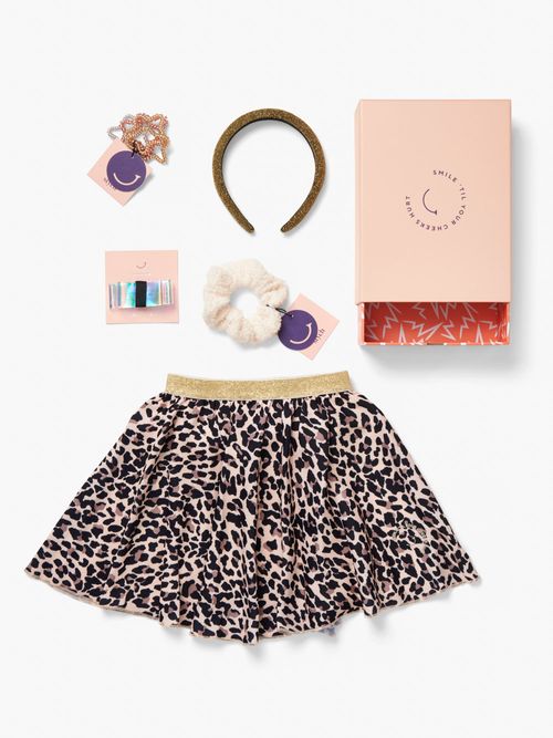 Party Animal Print Skirt Gift Box