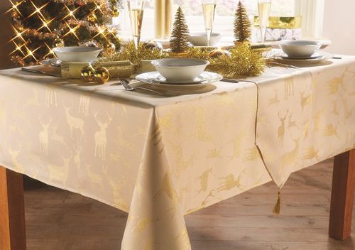 Stag Christmas Table Cloth