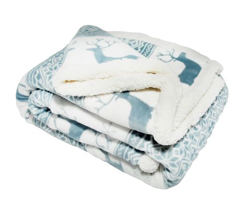 Nordic Sherpa Fleece Throw