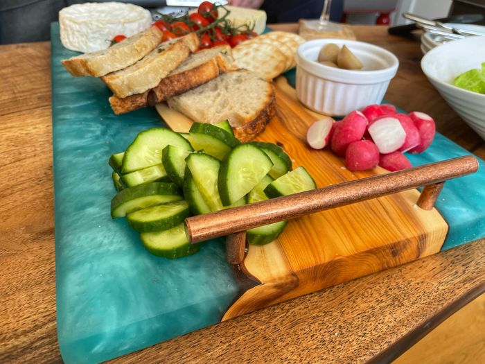 Live edge / waney edge and resin serving board
