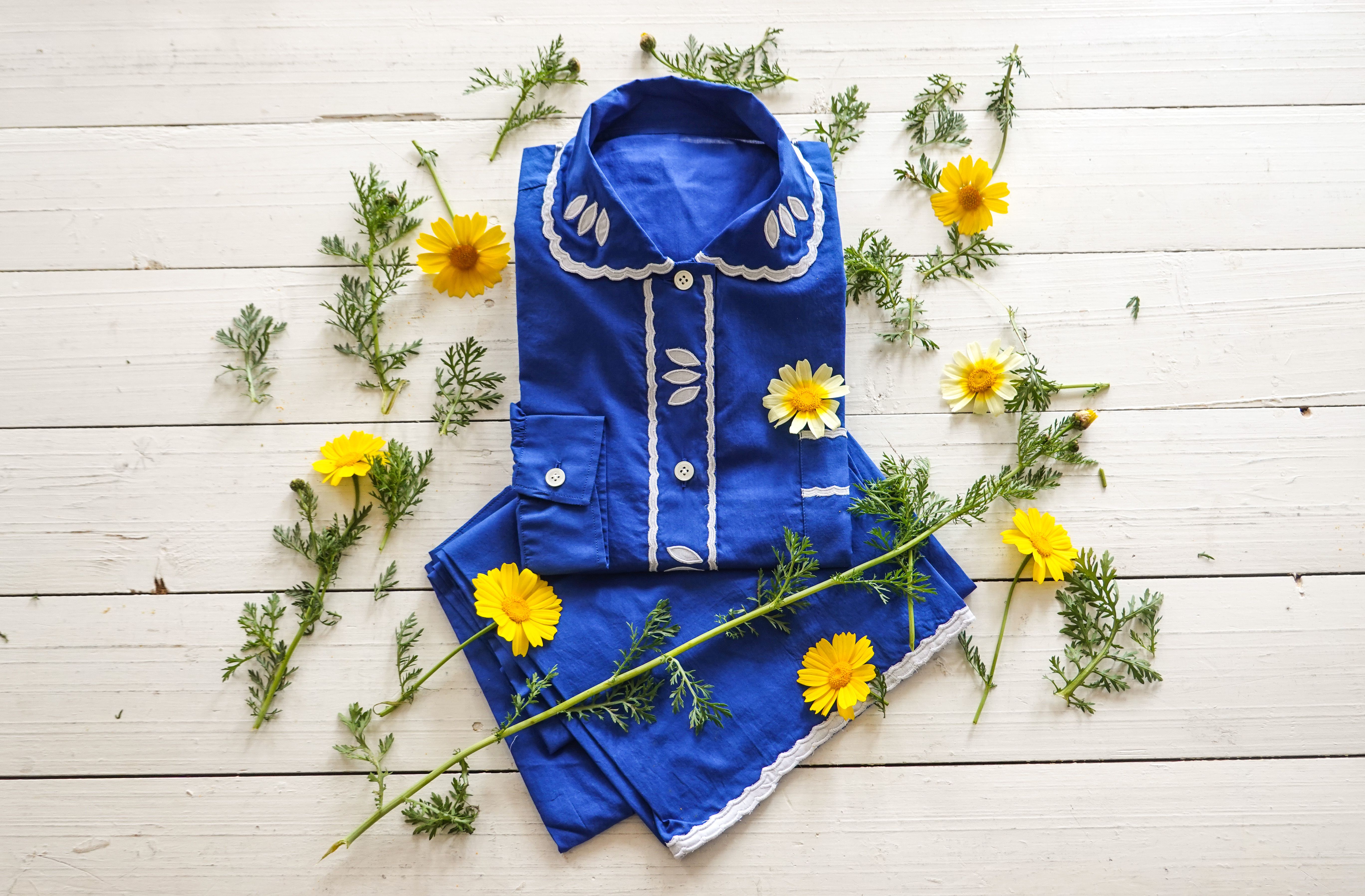 Majorelle Blu Luxury Pyjamas Set