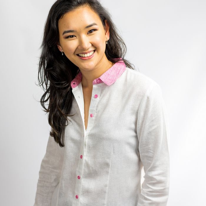 White Shirt in Hemp with Coloured or White Collar and Cuffs