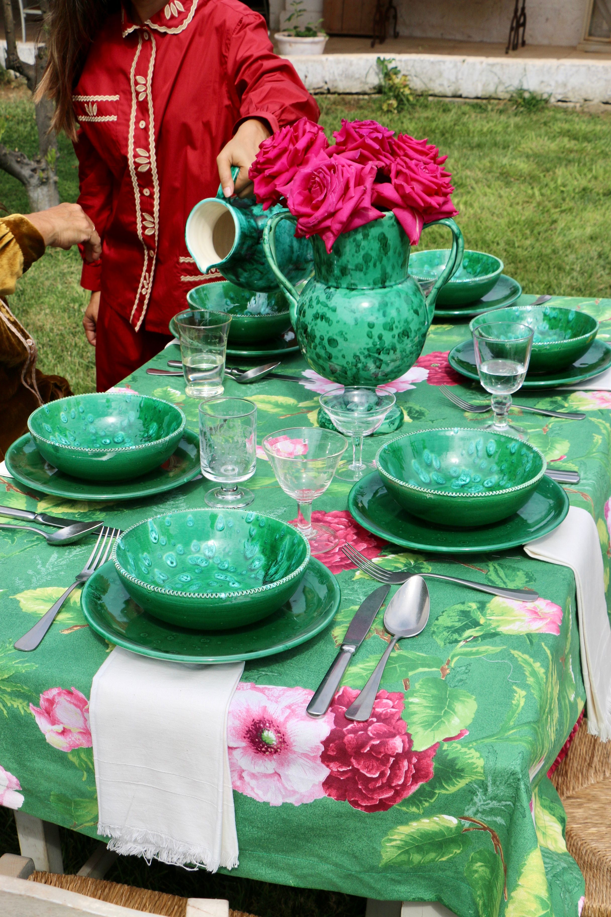 Christmas Dinner : Dark Emerald Ceramic Set