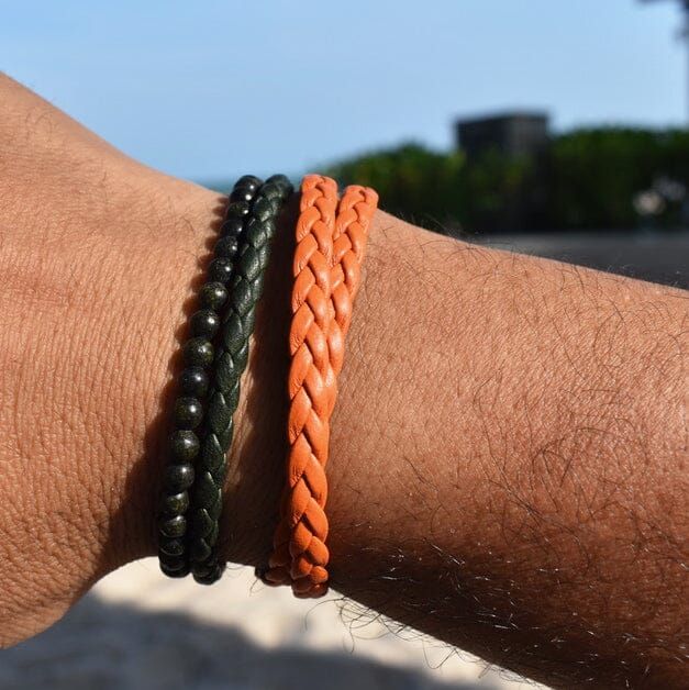 Braided Leather Wrap Bracelets