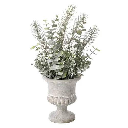 Potted Glittered Christmas Plant Green