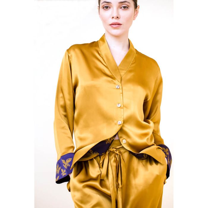 Gold Lily Pure Silk Pyjama Set