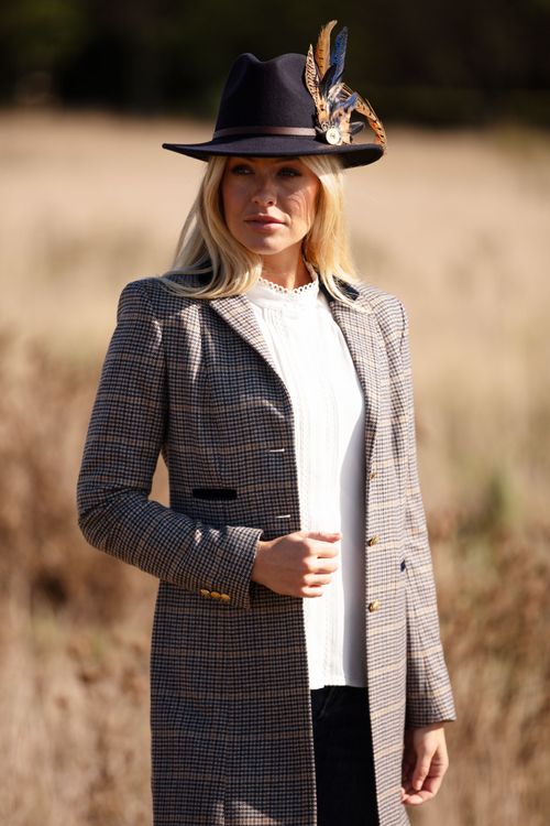 Annabella Check Racing Coat