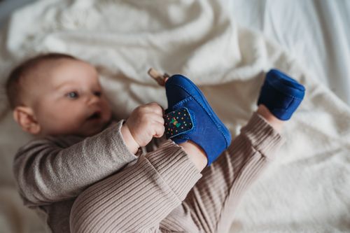 Baby Bootie Gift Set - Blue Dinosaur