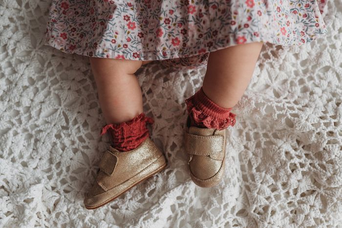 Baby Bootie Gift Set - Shimmer Gold