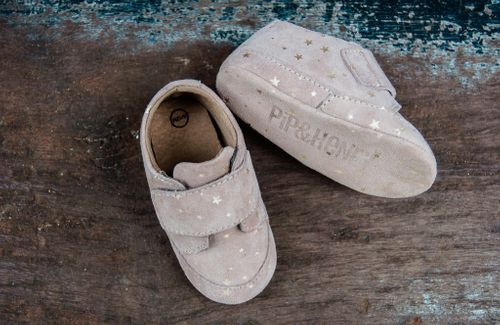 Baby Bootie Gift Set - Taupe Star