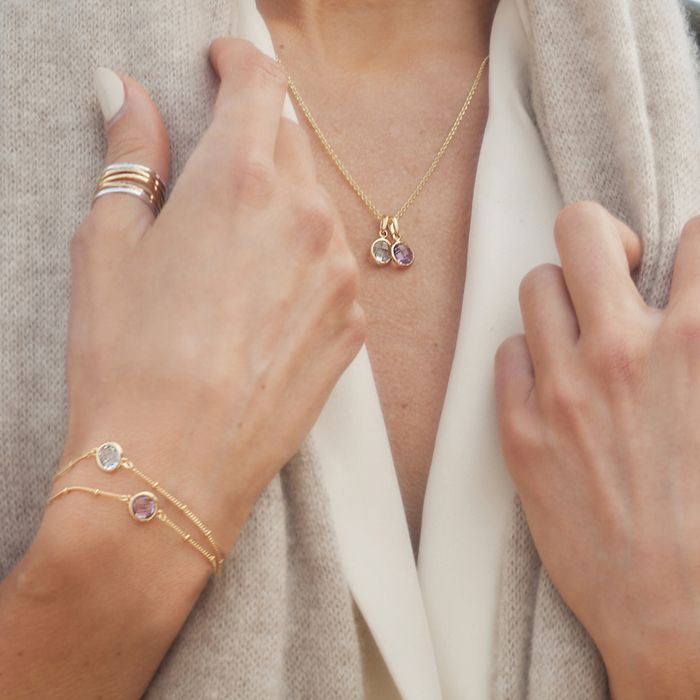 Maya Natural Gemstone Collection in Silver and 18Ct Gold Plate