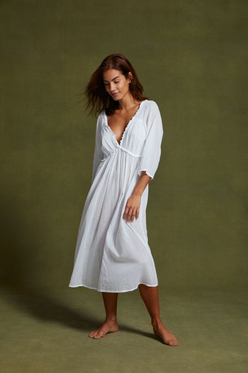 Florence - 3/4 Length Cotton Nightdress