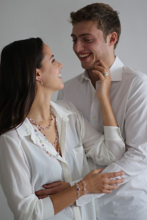 Aquafiore Collection Multi-Gem cascades of colour and love in necklaces, bracelets, pendants and earrings