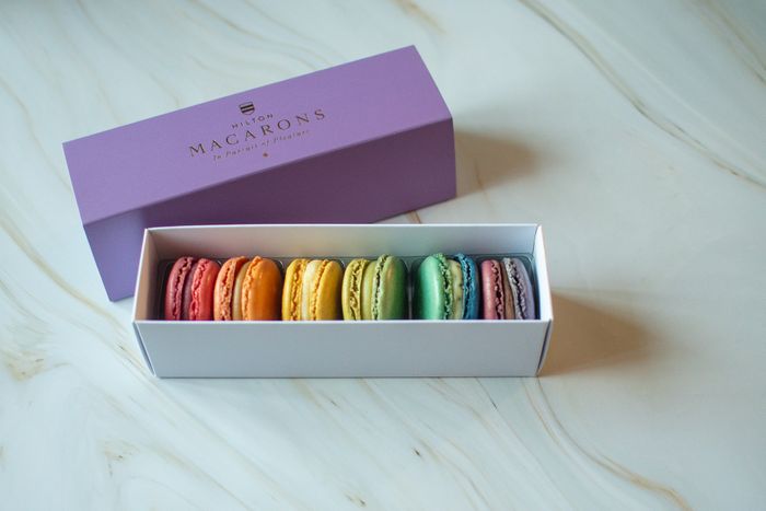 Rainbow macarons