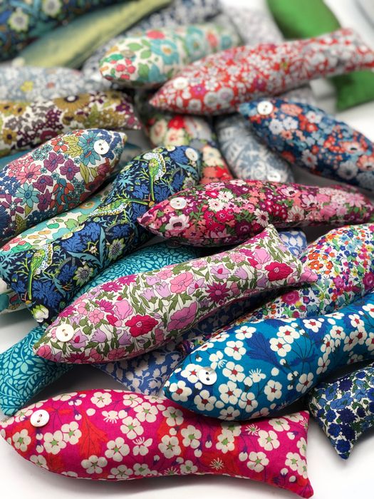 Lavender sachets made with Liberty Fabric