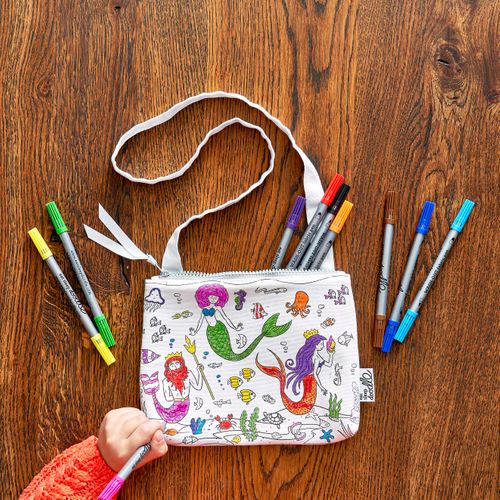 NEW colour-in mermaid crossbody bag