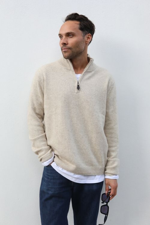 CASHMERE 1/4 ZIP - OAT