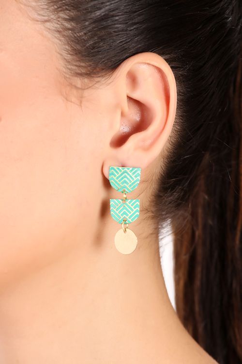 Nutan earrings, green