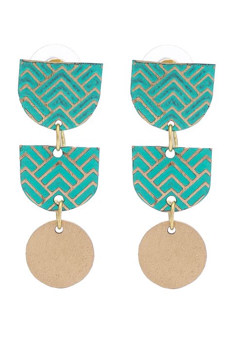 Nutan earrings, green