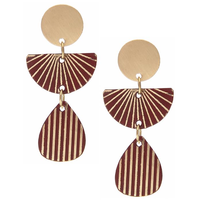 Aditi teardrop earrings,red