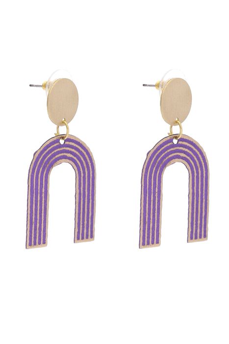 Mode earrings, purple