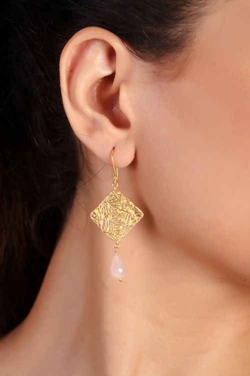 Anokhi earrings, rose quartz