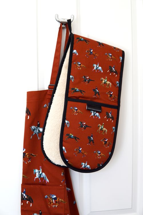 'Dressage & Race Horses' Double Oven Gloves