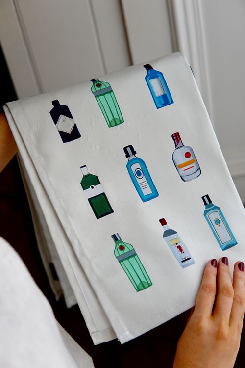 'GIN' 100% Cotton Tea Towels