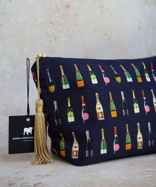 'Champagne & Fizz' Makeup Bags