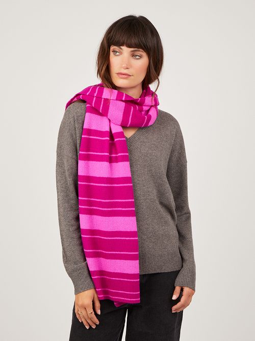 Stripe Lake Cashmere Scarf