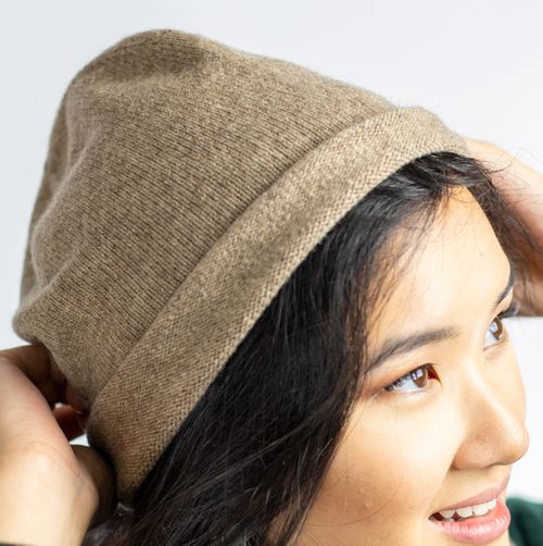 Boxed Scarf and Beanie in Yak Yarn