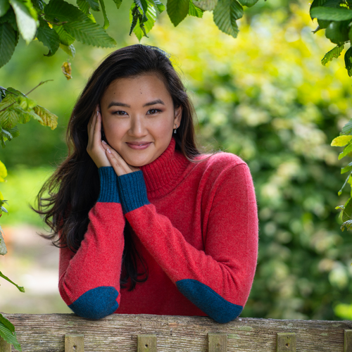 Roll Neck Jumper in Cashmere and Merino