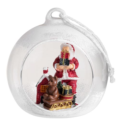 Santa Glass Christmas Bauble