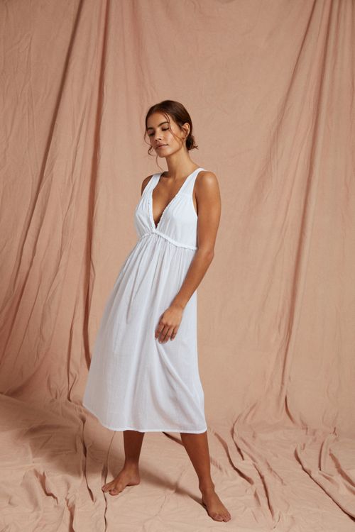Anna - 3/4 Length Cotton Nightdress